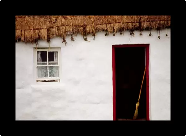 Co Galway, Ireland; Detail Of A Cottage