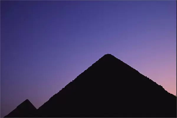 Pyramids In Silhouette, Giza, Egypt