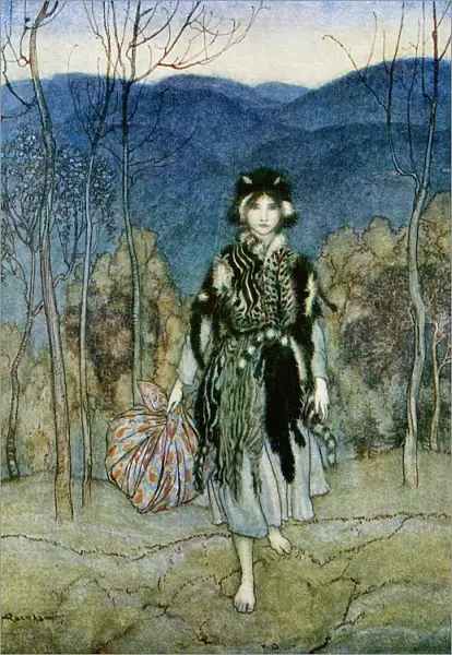 Illustration To The Story Catskin. From The Book English Fairy Tales Retold By F. a. Steel With Illustrations By Arthur Rackham, Published 1927