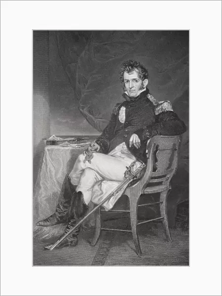 David Porter 1780-1843. American Naval Officer In War Of 1812. From Painting By Alonzo Chappel