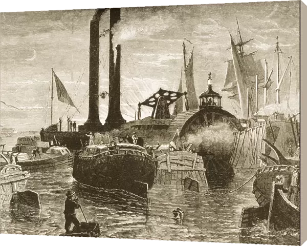 Grain Fleet In New York Harbour In 1870S. From American Pictures Drawn With Pen And Pencil By Rev Samuel Manning Circa 1880