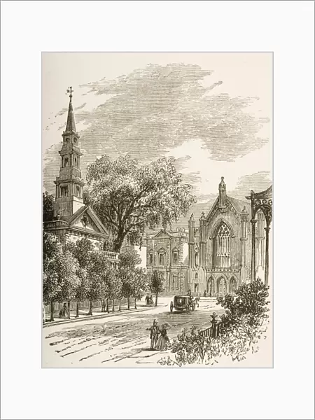 Saint Marks Church In-The-Bowery New York In 1870S. From American Pictures Drawn With Pen And Pencil By Rev Samuel Manning Circa 1880