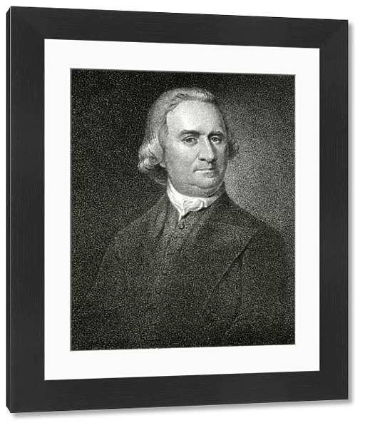 Samuel Adams 1722 To 1803 American Statesman And Founding Father A Signatory Of Declaration Of Independence 19Th Century Engraving By J. B. Longacre After A Painting By Copley