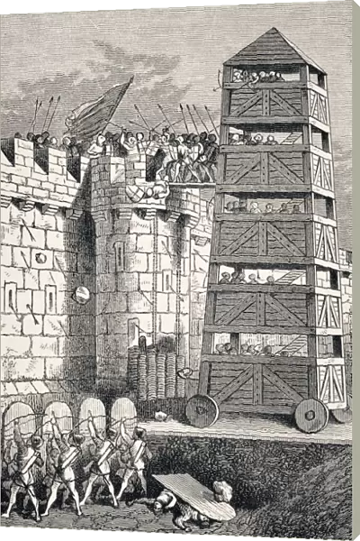 Moveable Seige Tower Used In Attacks Against Castles From The National And Domestic History Of England By William Aubrey Published London Circa 1890