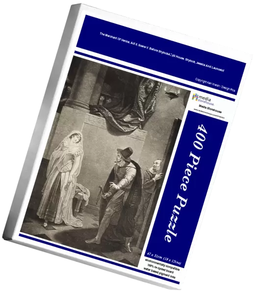 The Merchant Of Venice, Act Ii. Scene V. Before ShylockA┼¢S House. Shylock, Jessica And Launcelot. From The Boydell Shakespeare Gallery Published Late 19Th Century. After A Painting By Robert Smirke