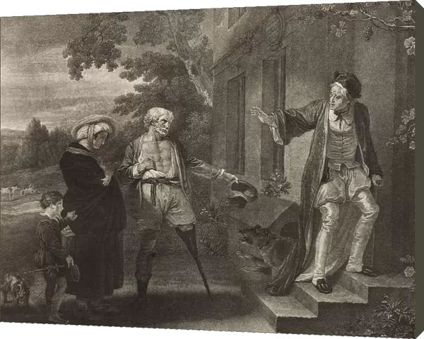 As You Like It. Act Ii. Scene Vii. The Seven Ages Of Man. Sixth Age. From The Boydell Shakespeare Gallery Published Late 19Th Century. After A Painting By Robert Smirke