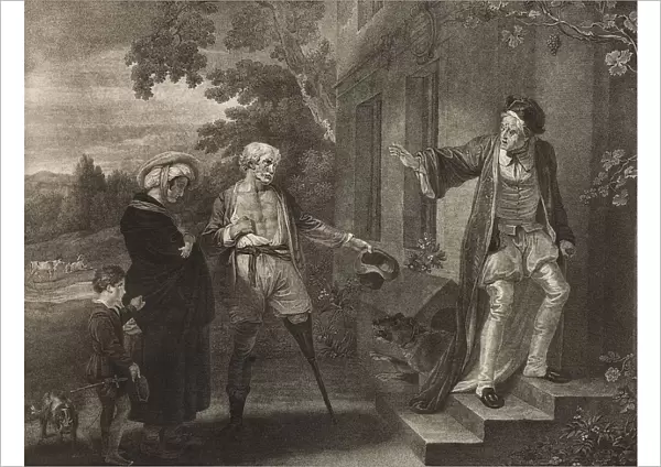 As You Like It. Act Ii. Scene Vii. The Seven Ages Of Man. Sixth Age. From The Boydell Shakespeare Gallery Published Late 19Th Century. After A Painting By Robert Smirke
