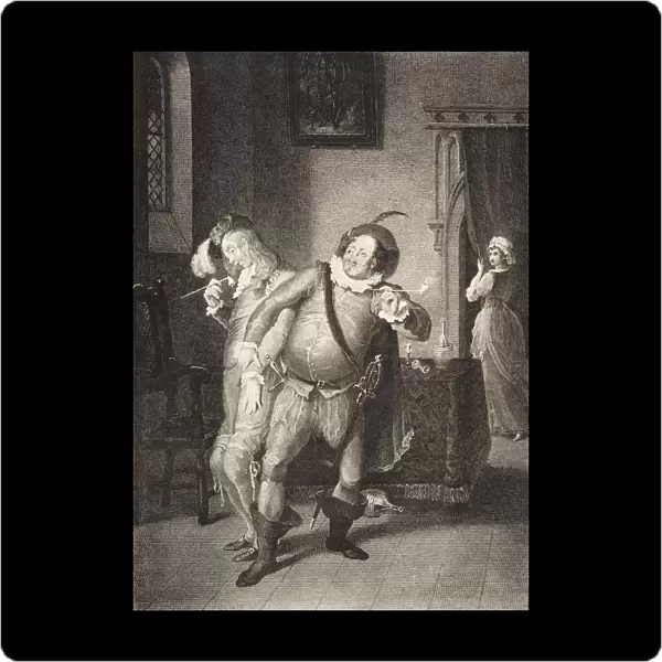 Twelfth Night, Or, What You Will. Act Ii. Scene Iii. OliviaA┼¢S House. Sir Toby Belch, Sir Andrew Aguecheek And Maria. From The Boydell Shakespeare Gallery Published Late 19Th Century. After A Painting By William Hamilton