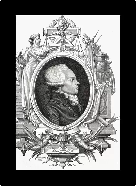 Maximilien Robespierre, 1758-1794. Jacobin Leader During French Revolution. From Histoire De La Revolution Francaise By Louis Blanc