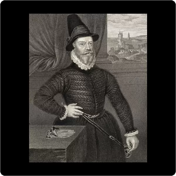 James Douglas 4Th. Earl Of Morton, C. 1516 - 1581. Scottish Lord Who Played Leading Role In Overthrow Of Mary Queen Of Scots From The Book 'Lodges British Portraits'Published London 1823