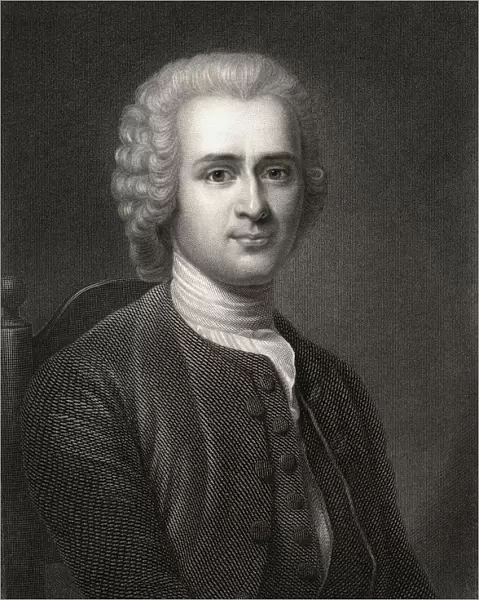 Jean Jacques Rousseau 1712-1778. Swiss Philosopher. From The Book 'Gallery Of Portraits'Published London 1833