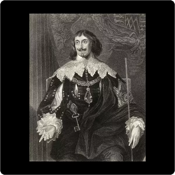 Philip Herbert 4Th. Earl Of Pembroke, 1St. Earl Of Montgomery, 1584-1650. English Courtier. From The Book 'Lodges British Portraits'Published London 1823