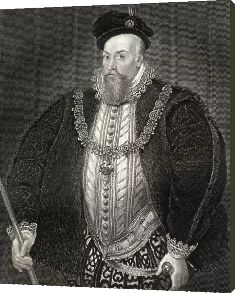 Robert Dudley Earl Of Leicester, Baron Denbigh, Also Called Sir Robert Dudley, 1532  /  33 - 1588. English Political And Military Leader, Favourite Of Elizabeth I. From The Book 'Lodges British Portraits'Published London 1823