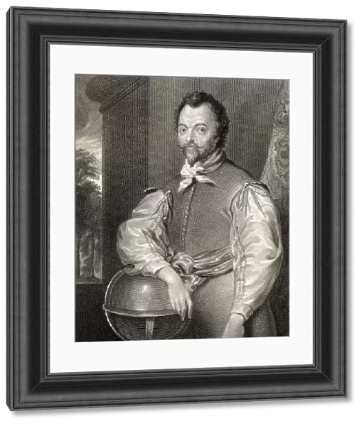 Sir Francis Drake C. 1540  /  3 - 1596. English Admiral. From The Book 'Lodges British Portraits'Published London 1823
