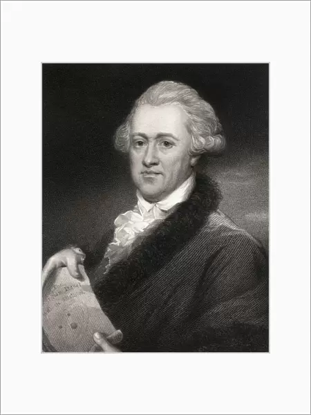 Sir William Herschel (Frederick) 1738-1822. German Born British Astronomer. From The Book 'Gallery Of Portraits'Published London 1833