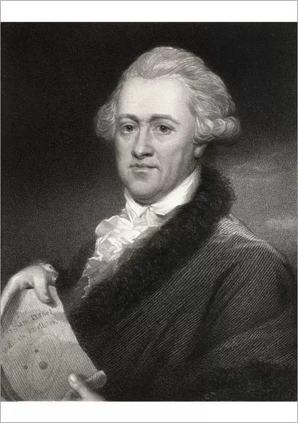 Sir William Herschel (Frederick) 1738-1822. German Born British Astronomer. From The Book 'Gallery Of Portraits'Published London 1833