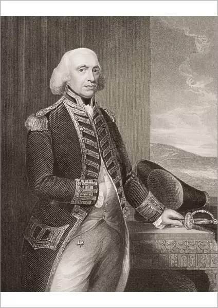 Richard Howe, 1St Earl Howe, 1726-1799. British Admiral. Engraved By H. Robinson From The Original Of Gainsborough. From Englands Battles By Sea And Land By Lieut Col Williams, The London Printing And Publishing Company Circa 1890S