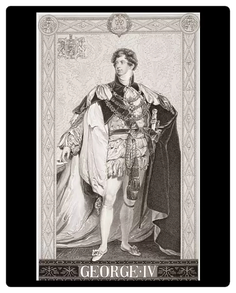 George Iv, 1762-1830 King Of Great Britain And Ireland, And King Of Hanover 1820-1830. Engraved By A Krausse Drawn By J L Williams After Sir T Lawrence. From The Book 'Illustrations Of English And Scottish History'Volume Ii