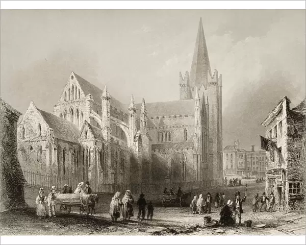 St. Patrick s, Dublin, Ireland. Drawn By W. H. Bartlett, Engraved By F. W. Topham. From 'The Scenery And Antiquities Of Ireland'By N. P. Willis And J. Stirling Coyne. Illustrated From Drawings By W. H. Bartlett. Published London C. 1841