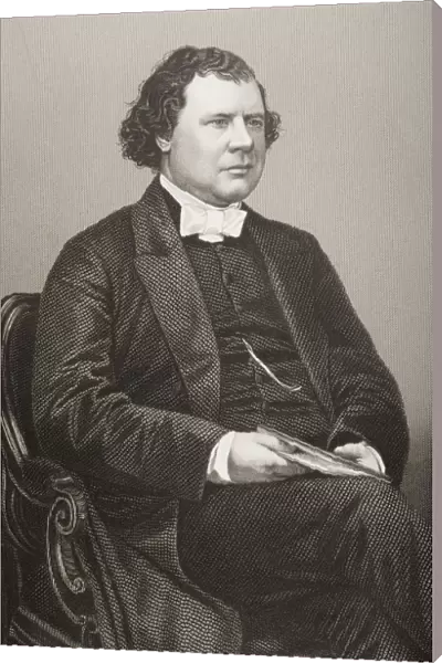 William Morley Punshon, 1824-1881. English Nonconformist Divine, Wesleyan Minister. Engraved By D. J. Pound From A Photograph By Mayall. From The Book The Drawing-Room Of Eminent Personages Volume 1. Published In London 1860