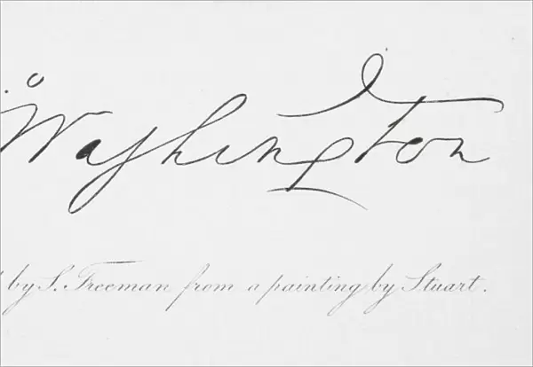 Signature Of George Washington 1732 To 1799 First President Of The United States Of America