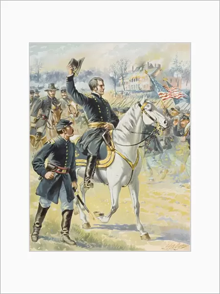 Major General Hooker At The Battle Of Chancellorsville May 3 1863 Artist H. A. Ogden