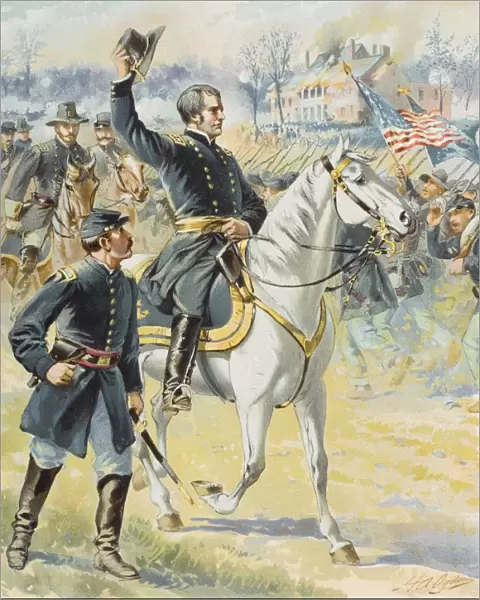 Major General Hooker At The Battle Of Chancellorsville May 3 1863 Artist H. A. Ogden