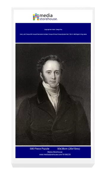 Henry John Temple 3Rd Viscount Palmerston And Baron Temple Of Mount Temple Byname Pam 1784 To 1865 English Whig-Liberal Statesman Engraved By H Cook After J Lucas From The Book National Portrait Gallery Volume Iv Published C 1835