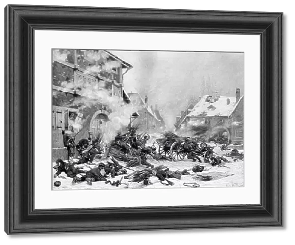 Attack With Fire Of A Barricaded House From 19Th Century Print Of Painting By French Artist Alphonse Marie De Neuville Photogravure By Goupil And Company Incident In The French Prussian War Of 1870 To 1871