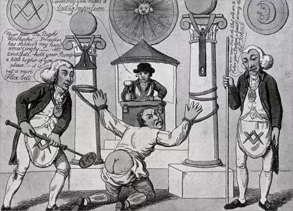 How To Make A Mason. English Anti Masonic Caricature From 1800 From The Book The Freemason By Eugen Lennhoff Published 1932