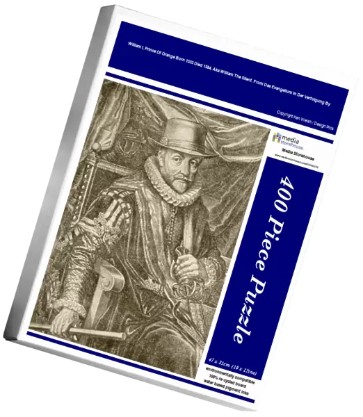 William I, Prince Of Orange Born 1533 Died 1584, Aka William The Silent. From Das Evangelium In Der Verfolgung By Bernhard Rogge, Published 1920