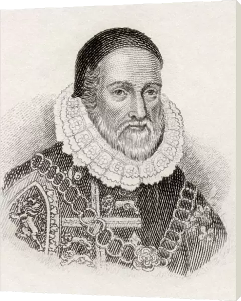William Camden 1551 To 1623. English Antiquarian And Historian. From The Book Crabbes Historical Dictionary Published 1825