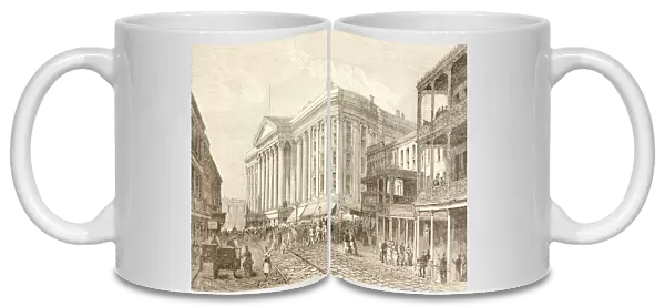 New Orleans, Louisiana, United States Of America. The Saint Charles Hotel On St Charles Street In The 1880S. From A 19Th Century Illustration