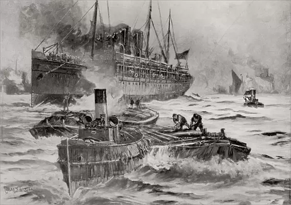 British Transport Ship Leaving England For The Cape During Second Boer War. From The Book South Africa And The Transvaal War By Louis Creswicke, Published 1900