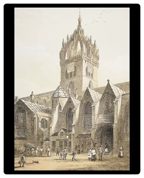 St. Giles Cathedral Or The High Kirk Of Edinburgh, Scotland. From The Scots Worthies According To Howies Second Edition, 1781. Published 1879
