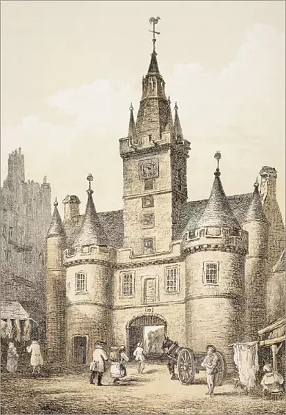The Netherbow Port, Edinburgh, Scotland. Demolished 1764. From The Scots Worthies According To Howies Second Edition, 1781. Published 1879