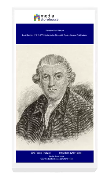 David Garrick, 1717 To 1779. English Actor, Playwright, Theatre Manager And Producer. From Crabbs Historical Dictionary Published 1825