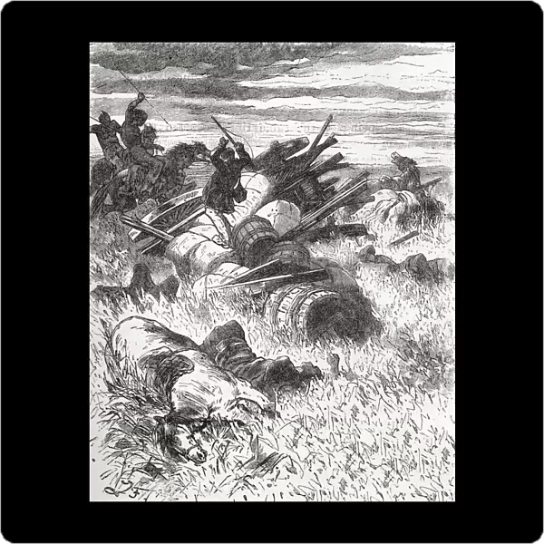 Settlers Being Attacked By North American Indians In The Late 19Th Century. From North America, Published 1883