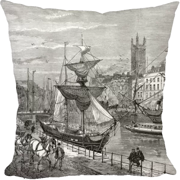Bristol, England Seen From St. Augustines Quay, In The Late 19Th Century. From Our Own Country Published 1898