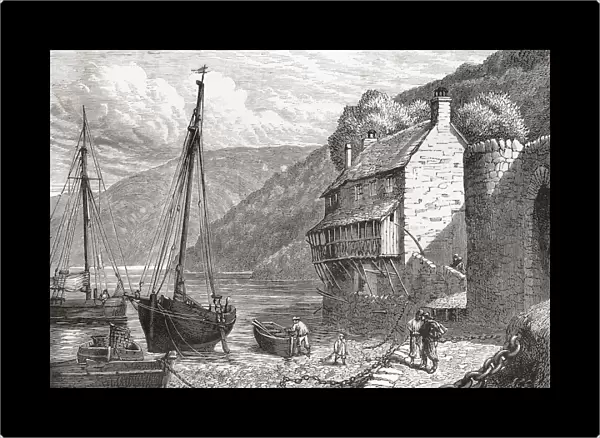 Clovelly Bay, Devon, England In The Late 19Th Century. From Our Own Country Published 1898