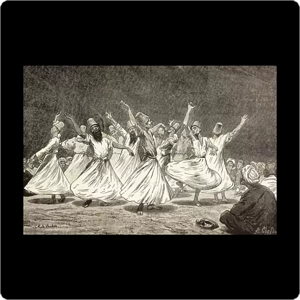 Whirling Dervishes In The 19Th Century. From El Mundo Ilustrado, Published Barcelona, 1880