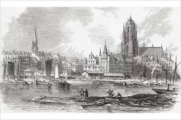 Frankfurt Am Main, Hesse, Germany In The 19Th Century. From Pictures From The German Fatherland Published C. 1880