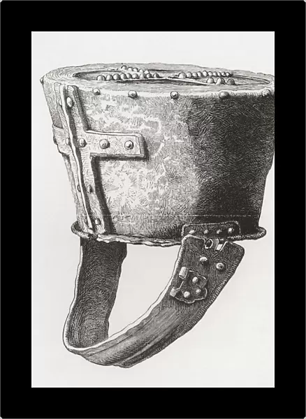 Helmet, From Castle Pomeroy, England, Dating From C. 12Th Century. From The British Army: Its Origins, Progress And Equipment, Published 1868