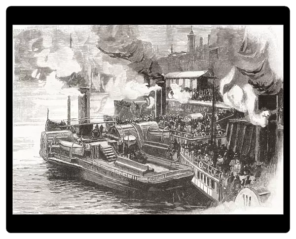 The Steamboat Quay At The Broomielaw, Glasgow, Scotland In The 19th Century. From Cities Of The World, Published C. 1893