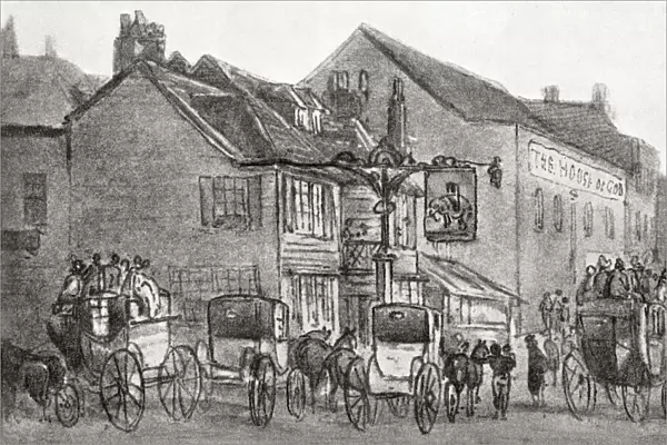 The Elephant and Castle, south London, England in 1830. From The Martyrs of Tolpuddle, published 1934