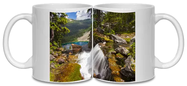 Waterfall at Egypt Lake, Banff National Park, Alberta, Canada