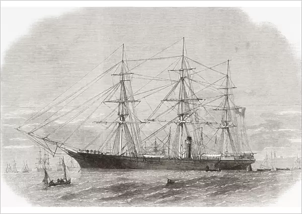 The surrender of the CSS Shenandoah on the River Mersey, Liverpool, England, November 6, 1865. From The Illustrated London News, published 1865