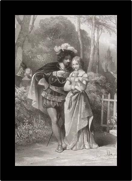 Faust and Gretchen in the Goethe version of the legend. Faust and Margarita in the Mikhail Bulgakov version of the story. After a 19th century work by Jules David