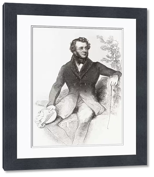 Charles Fenno Hoffman, 1806 - 1884. American author and poet who edited the New York literary magazine The Knickerbocker. After a work by Henry Inman