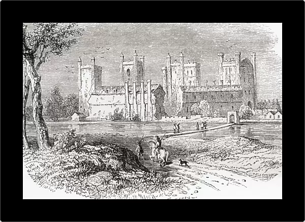 Basing House, Old Basing, Hampshire, England, seen here after the Siege of Basing House, a Parliamentarian victory late in the First English Civil War. From Picturesque England, Its Landmarks and Historic Haunts, published 1891